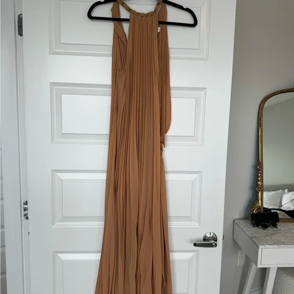 Zimmermann Pleated Midi Dress with Chain Belt - Picture 3 of 4